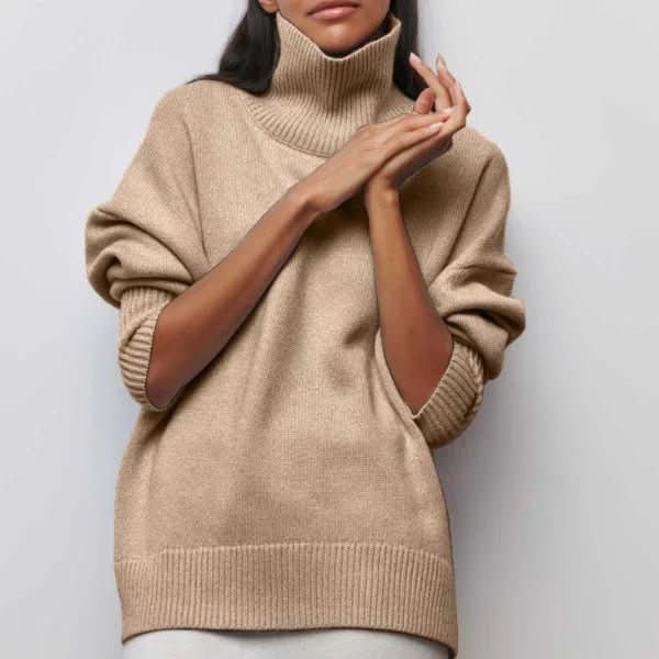 ARIA ÜBERGRÖSSE STEHKRAGEN-PULLOVER