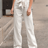 Joleen - Damen Freizeithose mit Kordelzug und elastischem Bund
