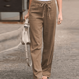 Joleen - Damen Freizeithose mit Kordelzug und elastischem Bund