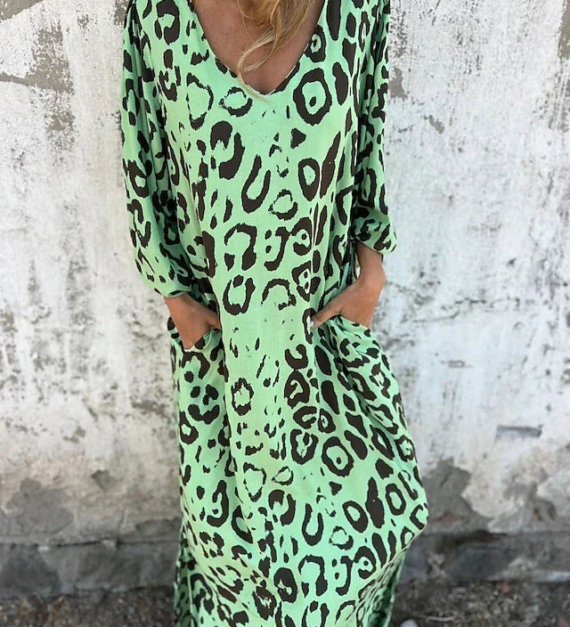 Jessa - Maxikleid mit Leopardenmuster