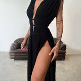 Zolla - Texturiertes Kleid mit Schlitz