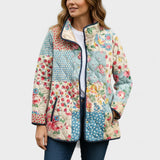 Karoline™ | Steppjacke im Blumen-Patchwork