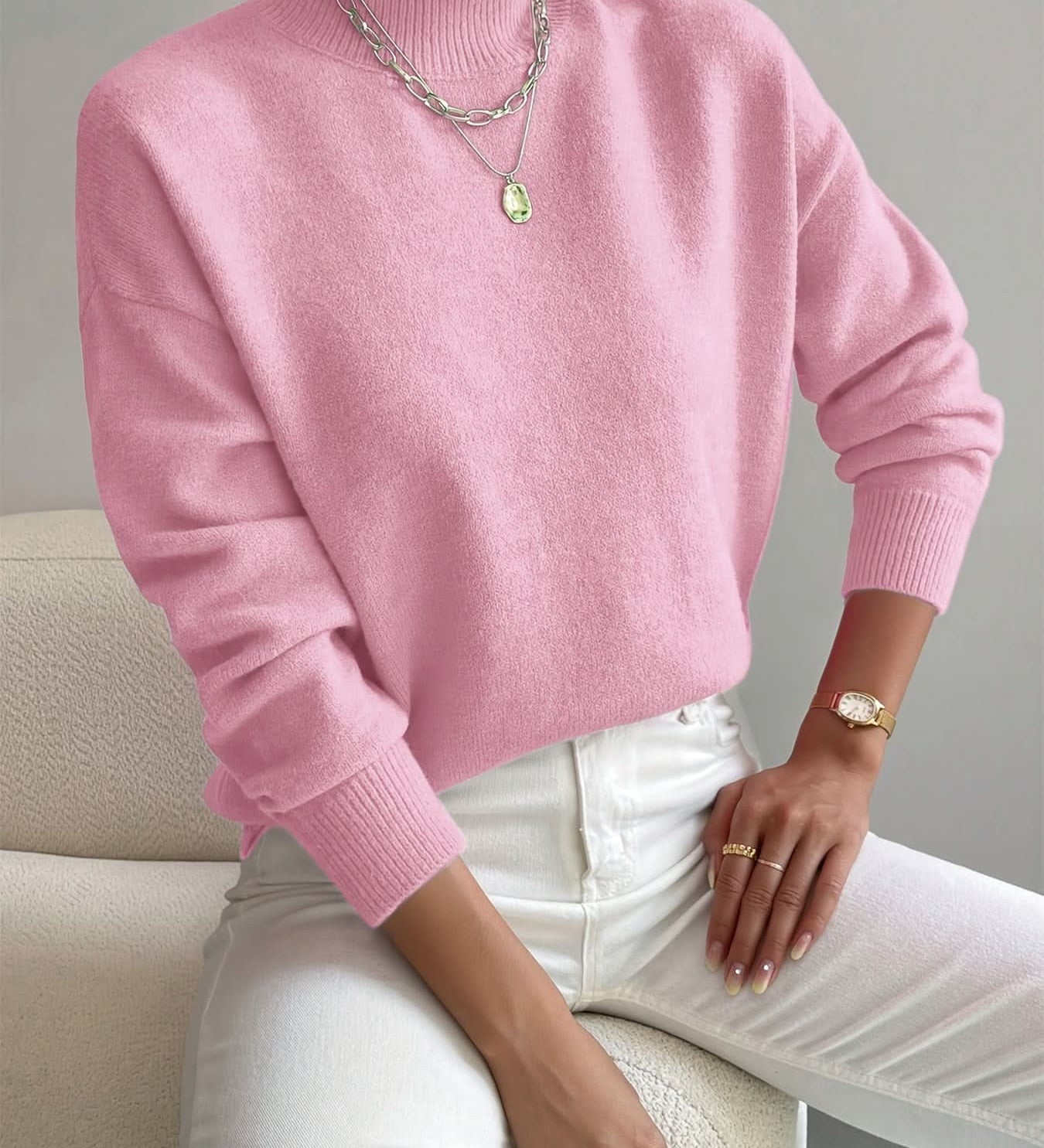 SERAPHINE ROLLKRAGEN-PULLOVER