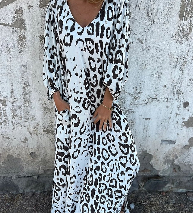 Jessa - Maxikleid mit Leopardenmuster