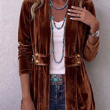Katrin™ | Offener Blazer mit Glanz