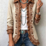 Heike™ | Blazer in Creme mit Borte