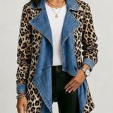 Silke™ | Wasserfalljacke mit Leopardenmuster