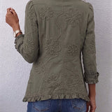 Angelika™ | Blazer mit Blumenstickerei
