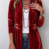Katrin™ | Offener Blazer mit Glanz