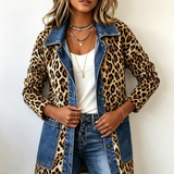 Regina™ | Lange Jacke mit Leopardenmuster