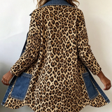 Regina™ | Lange Jacke mit Leopardenmuster