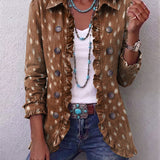 Nicole™ | Blazer in Braun mit Punkte-Print