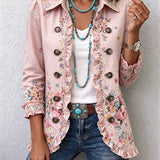 Hannelore™ | Blazer in Rosé mit Blumen