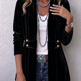 Katrin™ | Offener Blazer mit Glanz