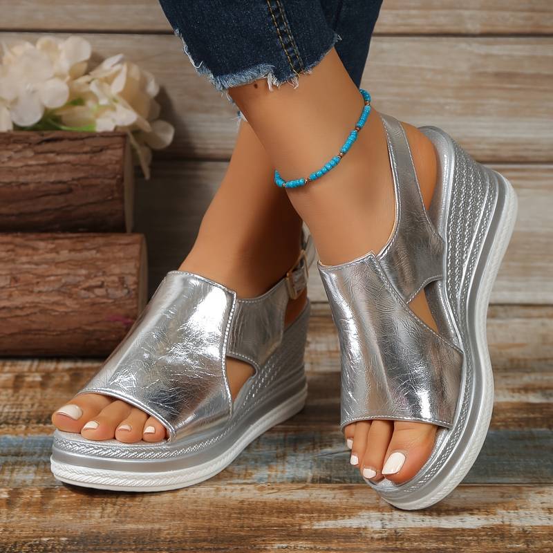 Baylie - Modische Metallic-Sandalen